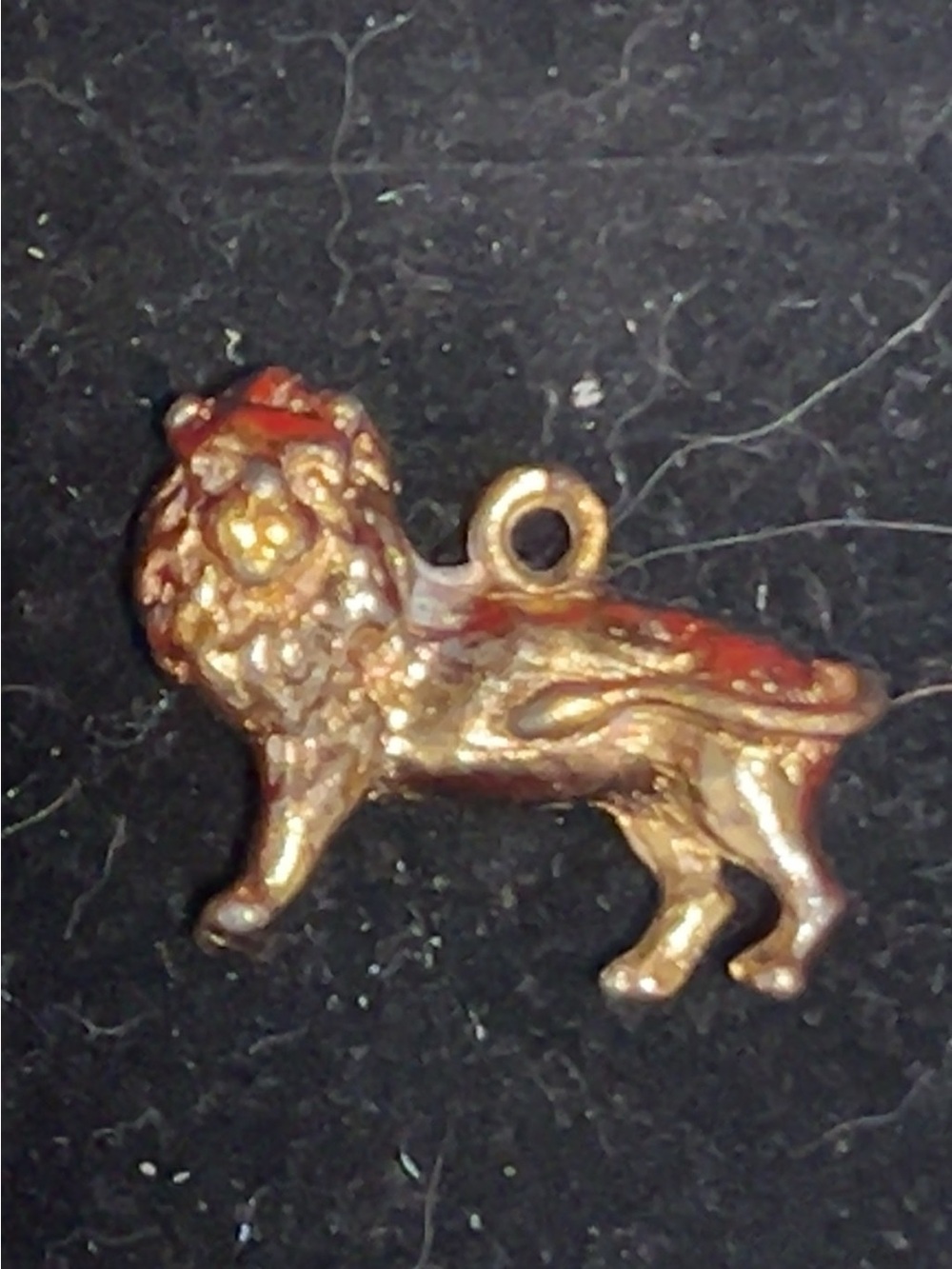 Vintage Gold tone Lion Charm Pendant - Women's Jewelry